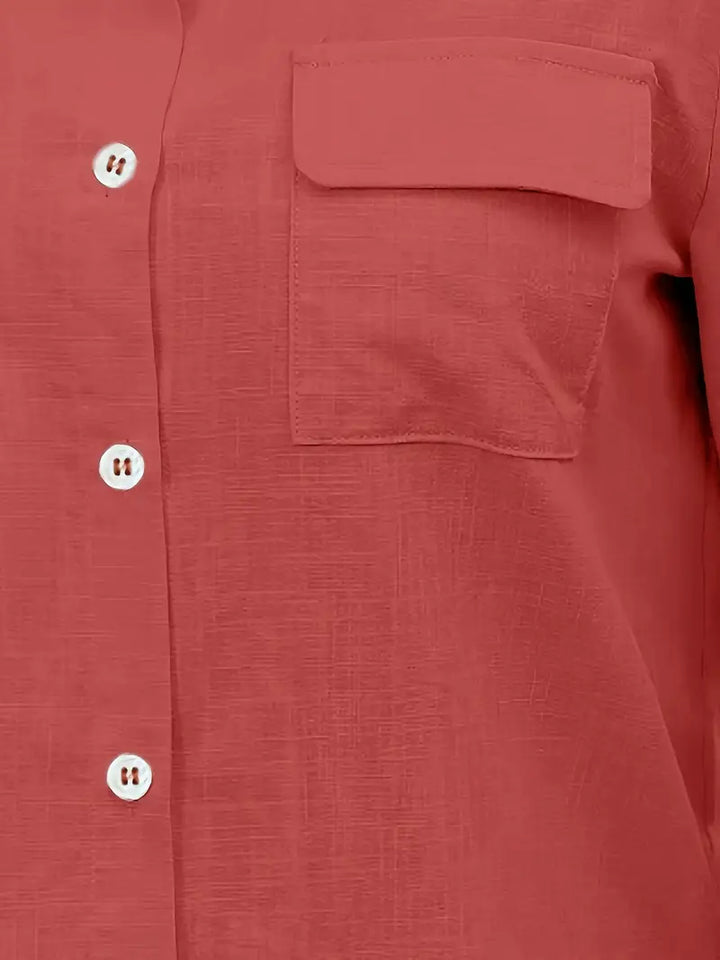 Athena - Camisa De Algodón Con Bolsillos Delanteros