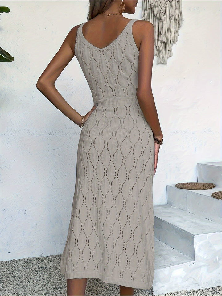 Luciana - Sin Mangas Largo De Punto Vestido Con Estilo Del Abrigo