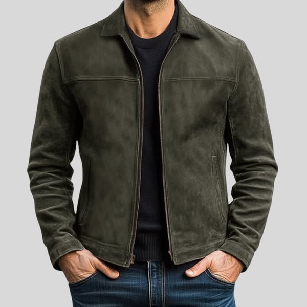 Fynn - Chaqueta de Piel Con Cremallera