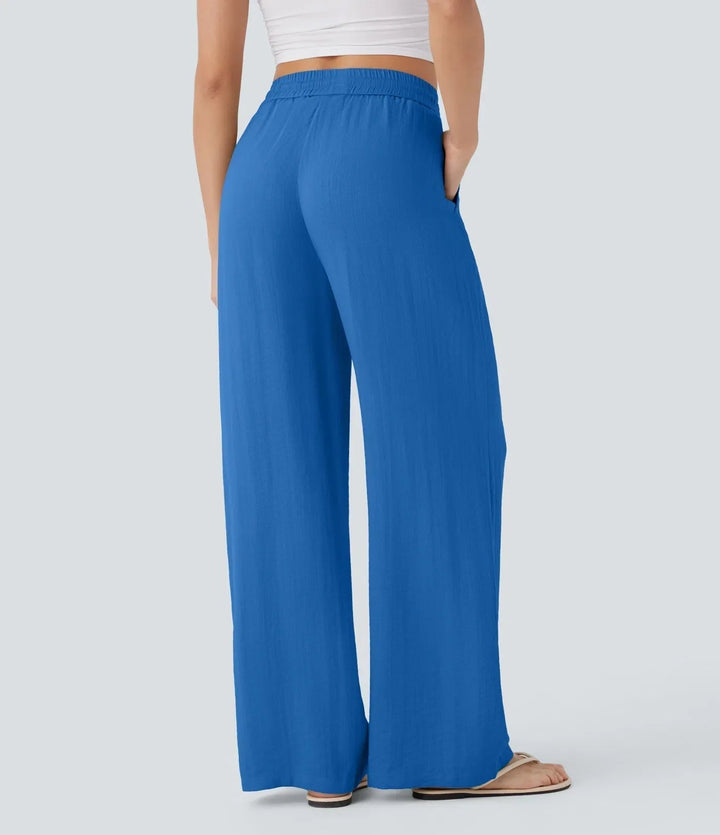 Zafeiria - Elegantes Pantalones De Lino