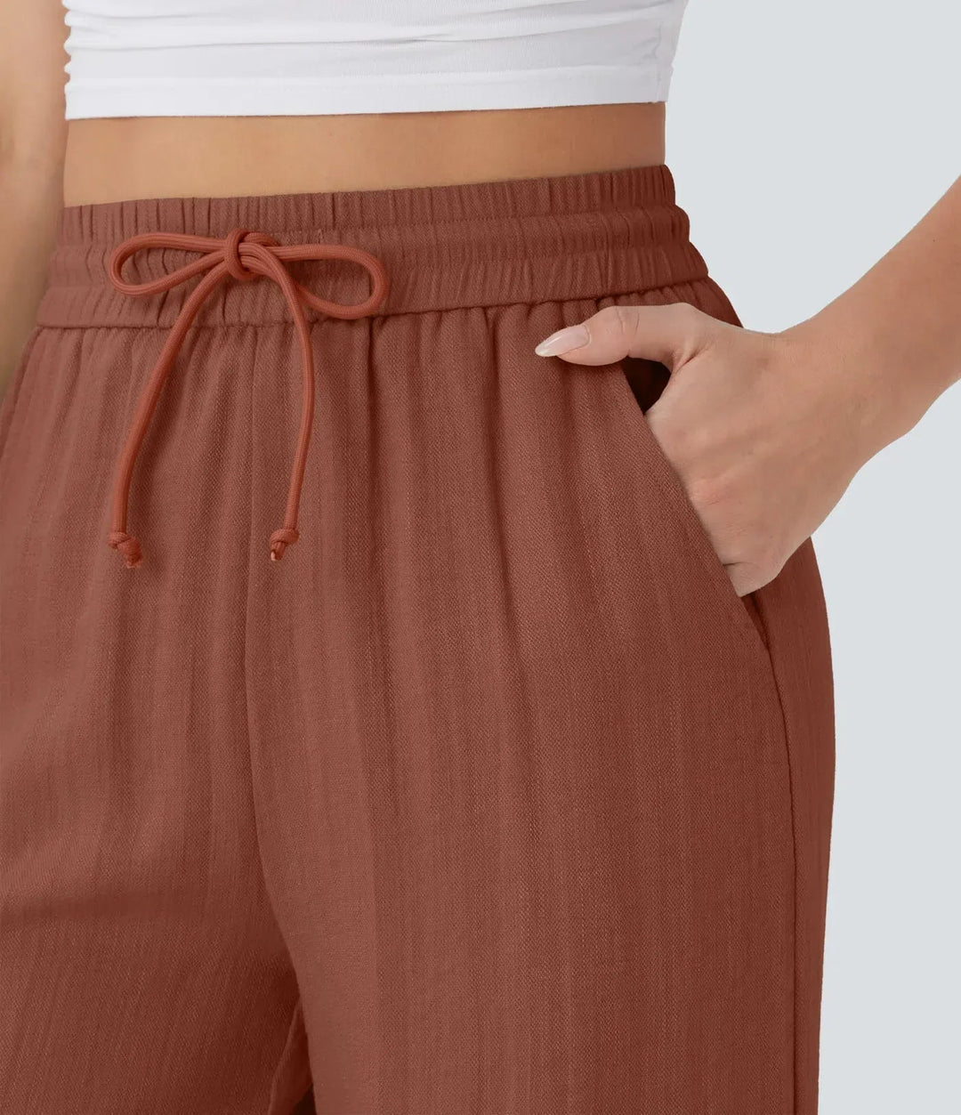 Zafeiria - Elegantes Pantalones De Lino