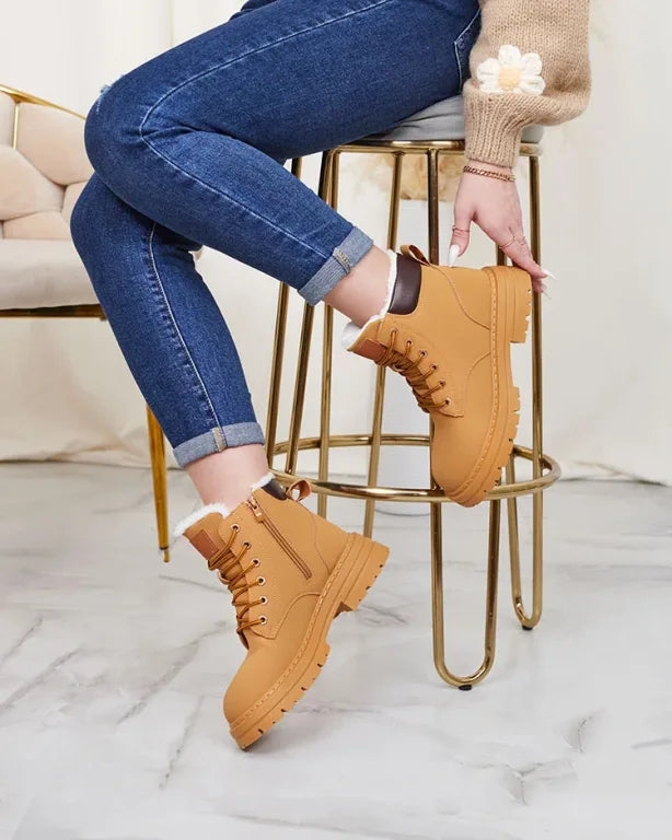 Alosia - Botines Con Cordones y Suela Gruesa