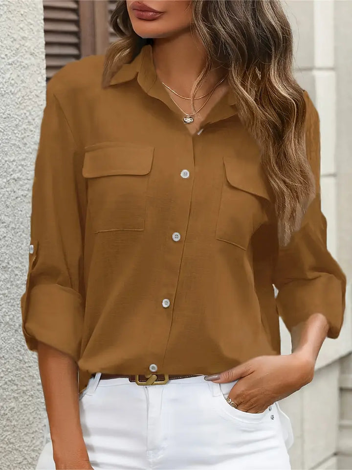 Athena - Camisa De Algodón Con Bolsillos Delanteros