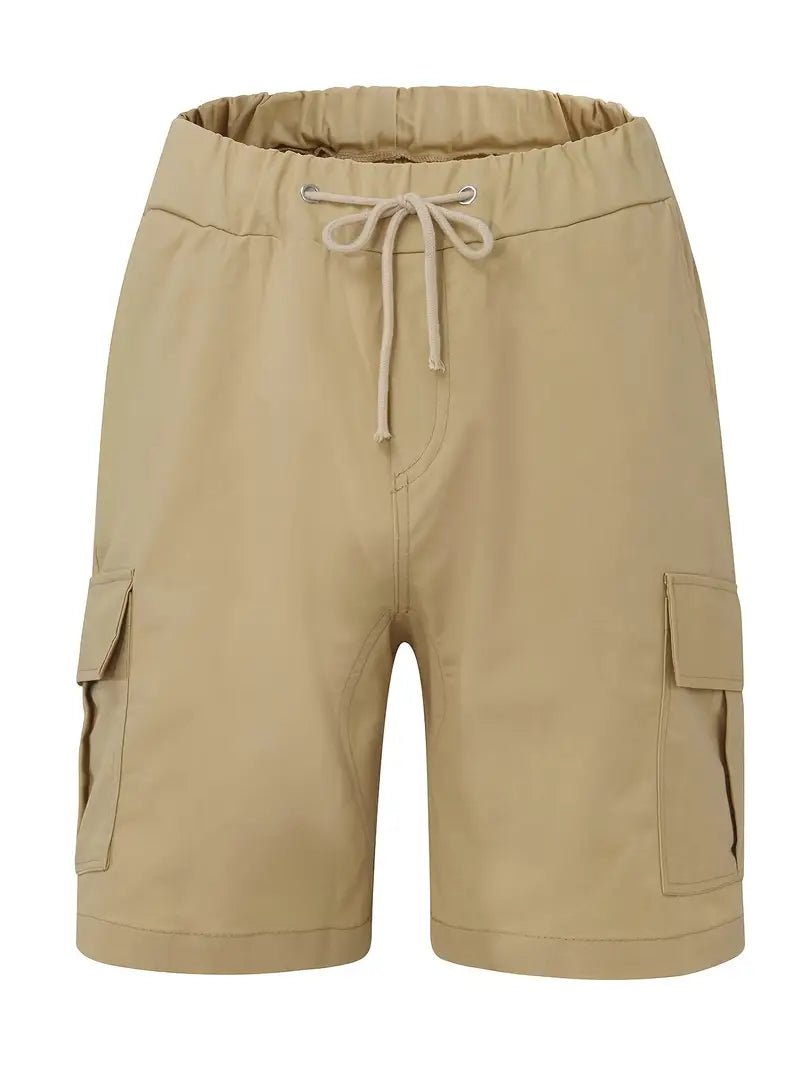 Jelte - Pantalones Cortos Cargo Informales Sin Elasticidad y Con Cordón