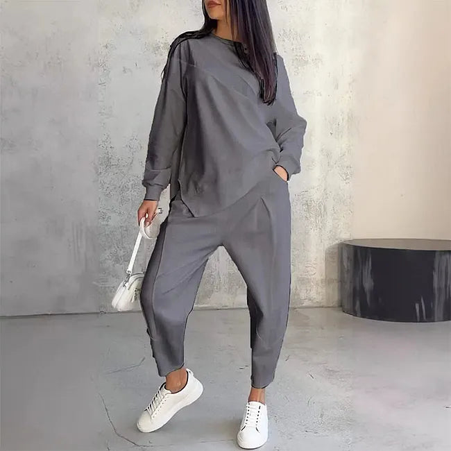 Tashia - Conjunto de Sudadera Informal de Manga Larga y Pantalones de Chándal