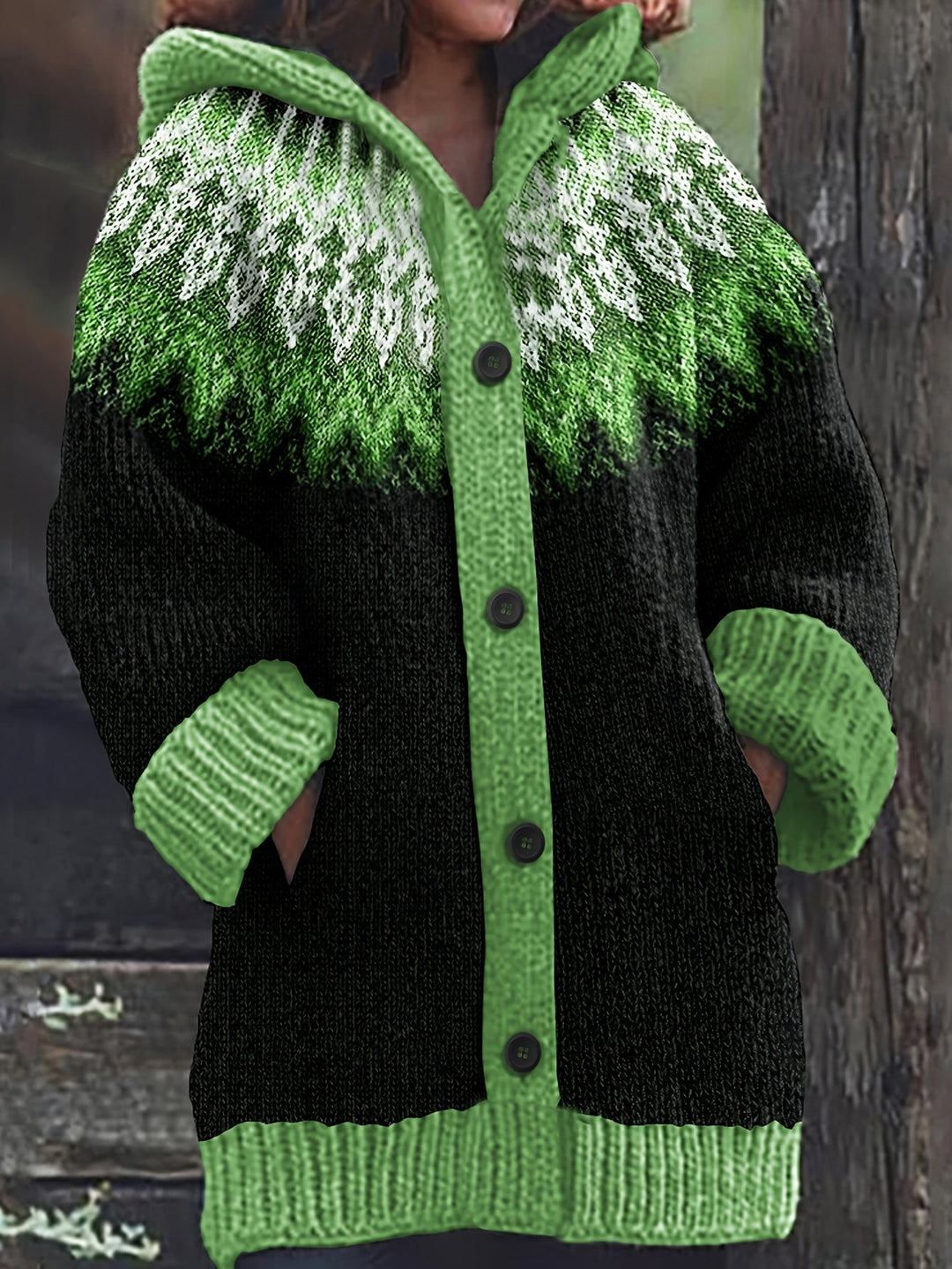 Gulnur - Elegante Jersey De Invierno De Manga Larga Con Capucha