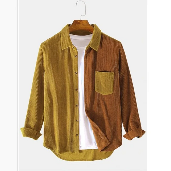 Geraldus - Empalme Camisa Abotonada de Pana