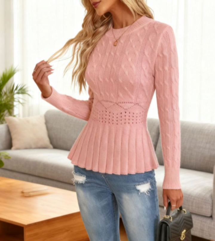 Olena - Jersey De Punto Con Bajo Peplum