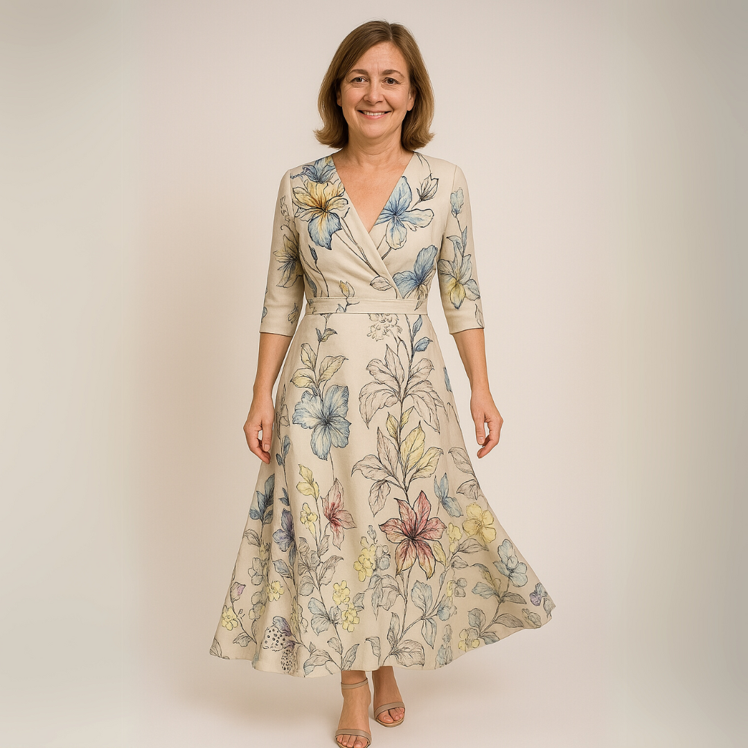 Justina - Vestido Floral de Lujo