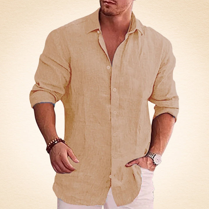 Guillermo - Camisa Informal De Manga Larga De Lino