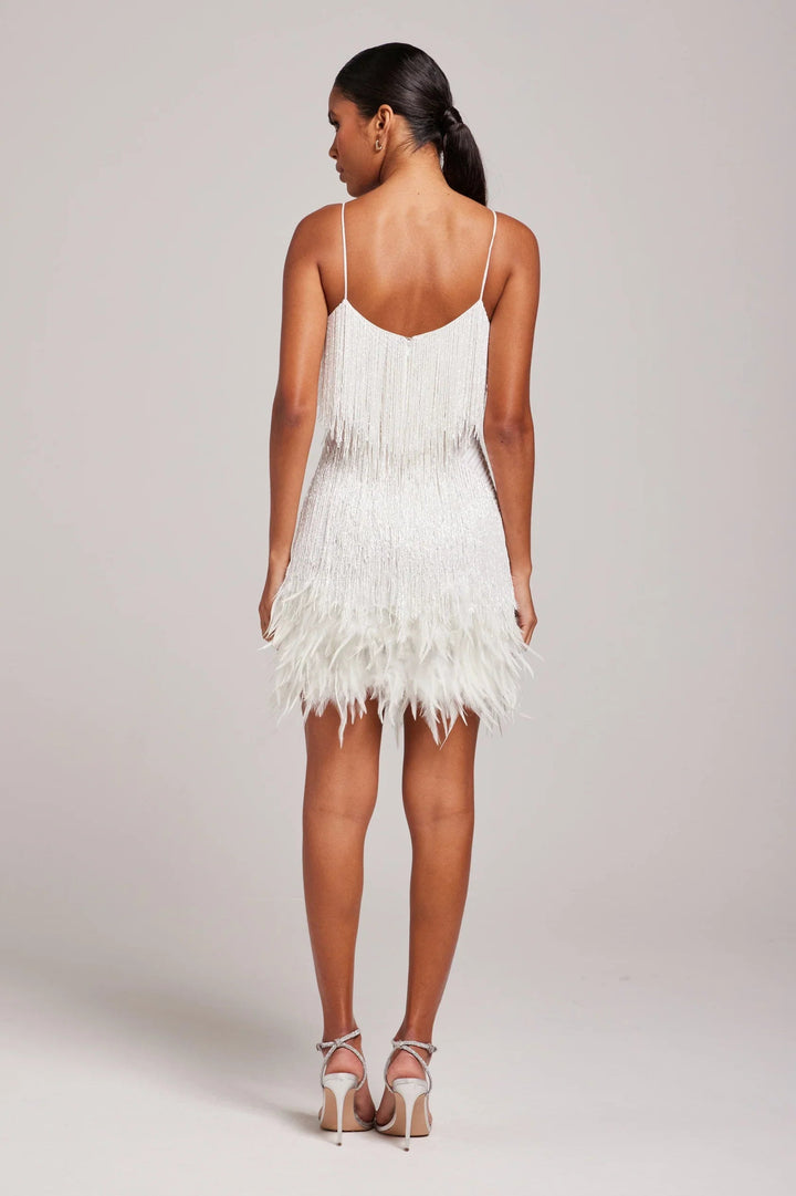 Jemima - Elegante Minivestido Con Plumas
