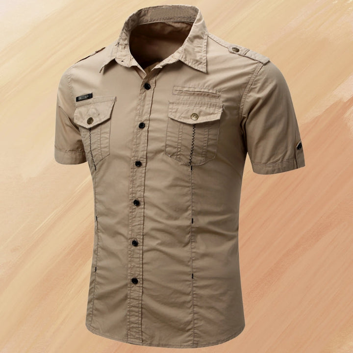 Ryder - Elegante Verano Manga Corta Camisa Con Bolsillo