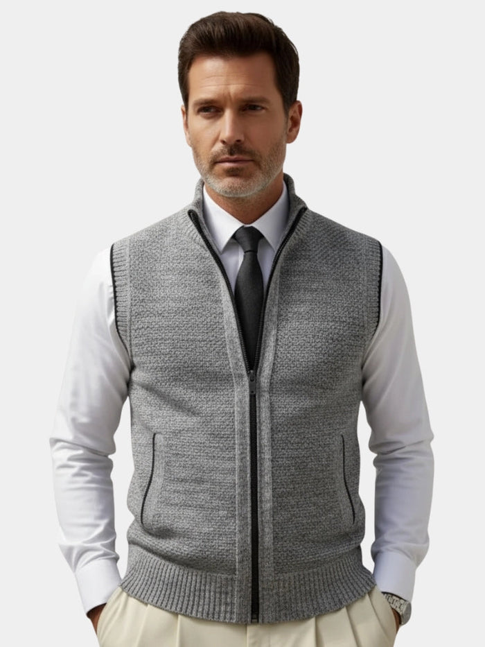 Bronislaw - Elegante Chaleco Con Cremallera Completa