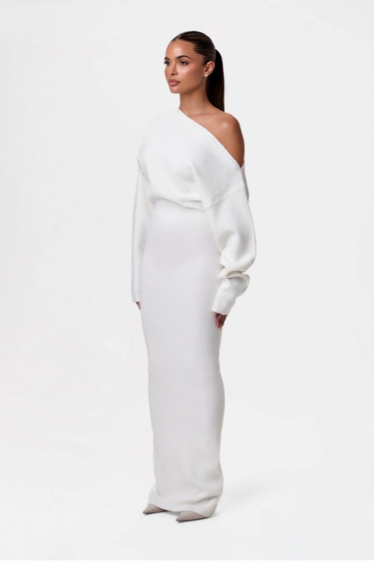 Trina - Vestido Jersey Con Hombros Descubiertos