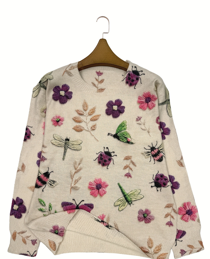 Lesa - Jersey Con Estampado Floral Y De Insectos
