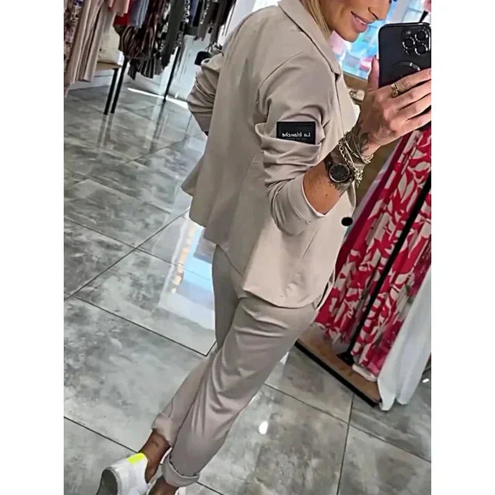 Jocelyne - Elegante Conjunto De Blázer Pantalones