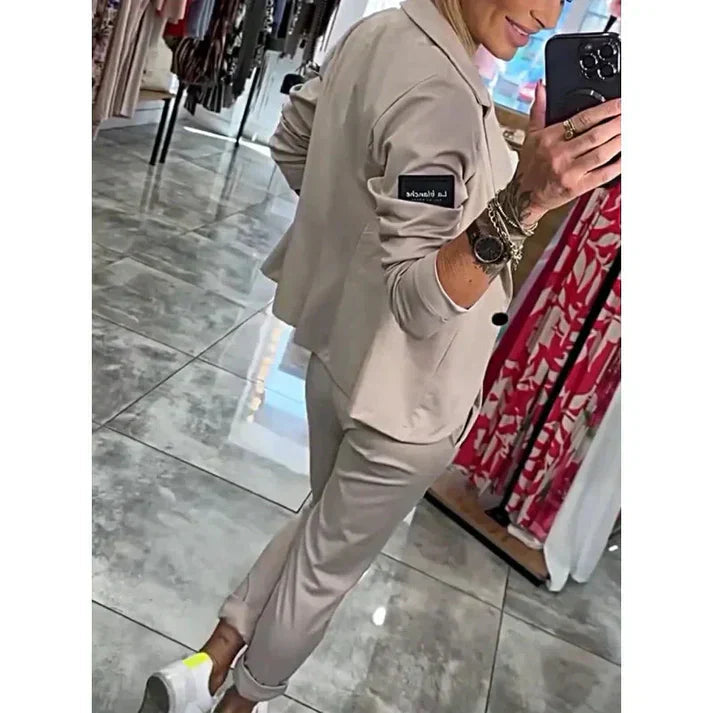 Kseniya - Elegante Conjunto De Blazer Y Pantalón