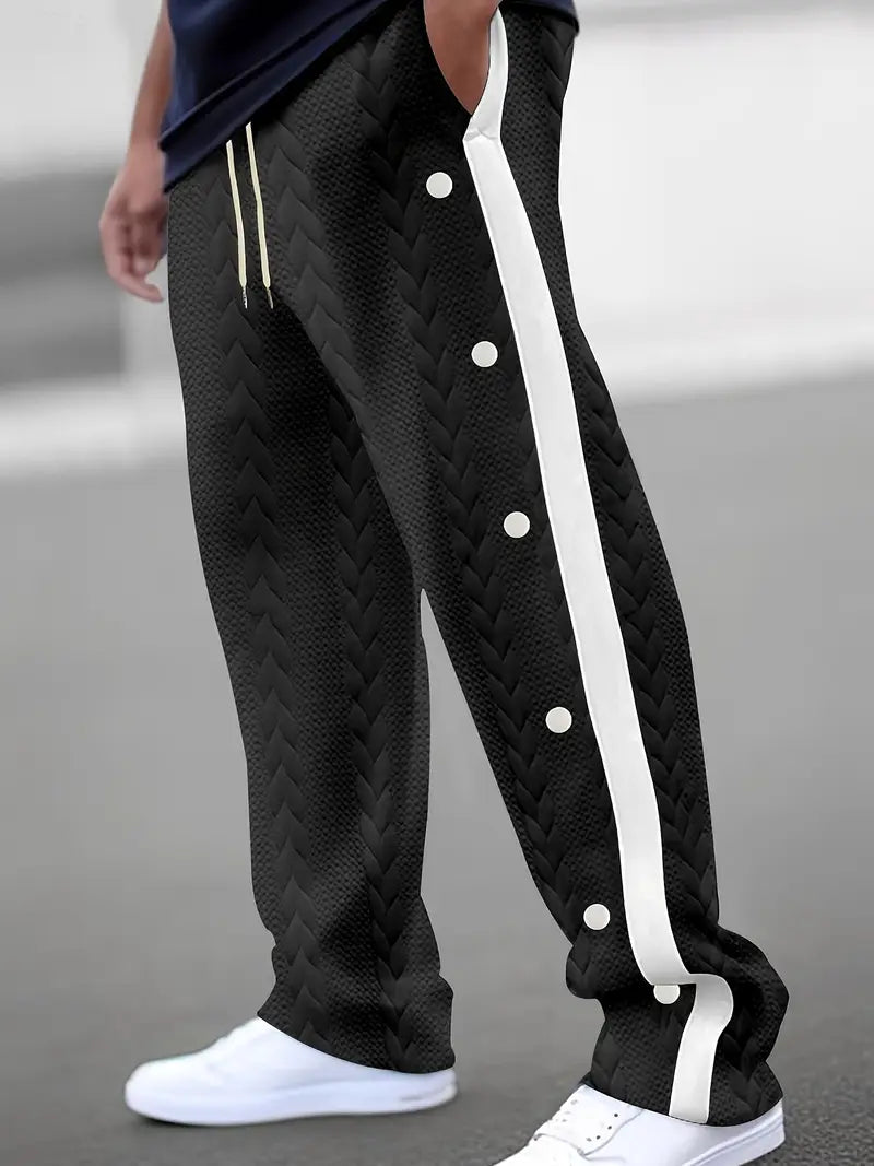 Jonass - Pantalones Anchos De Punto Con Botones Laterales