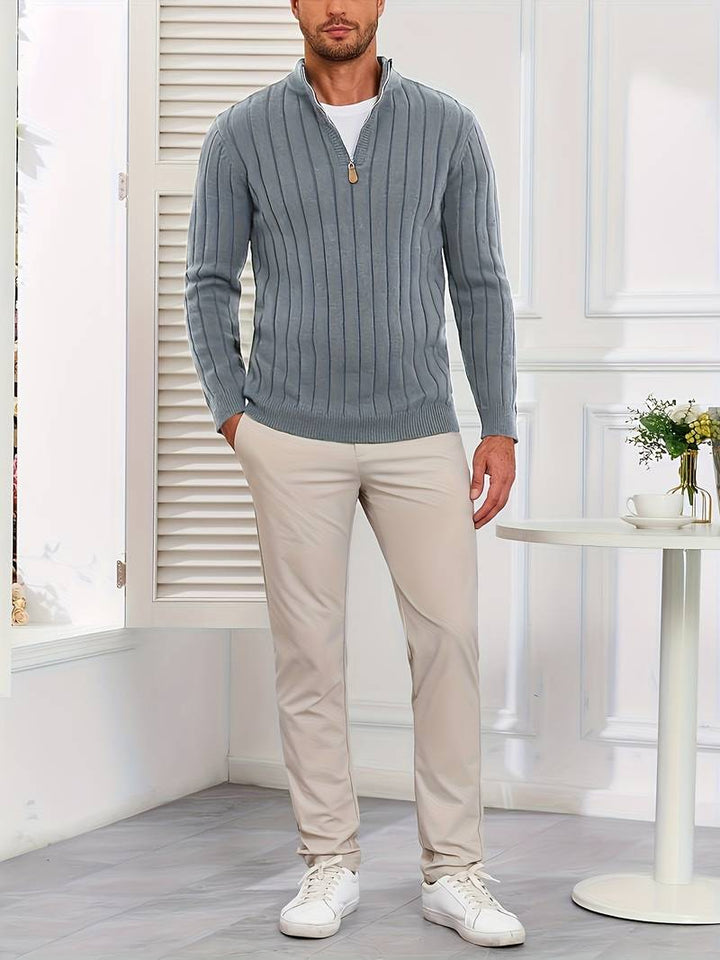 Yedidya - Jersey de Manga Larga Informal de Punto