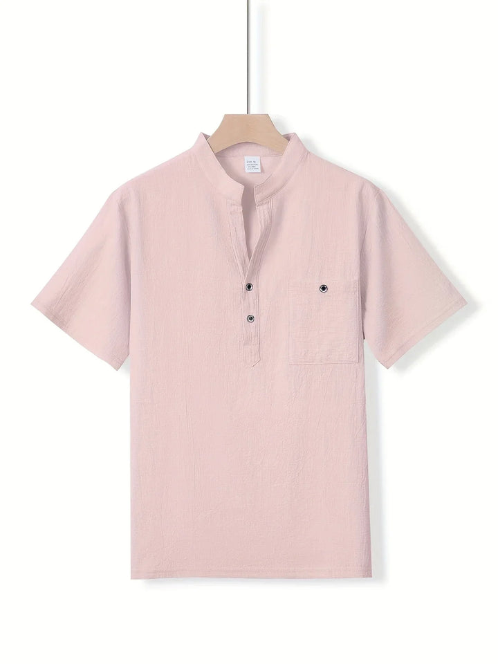 Markos - Camisa Informal De Manga Corta Con Botones