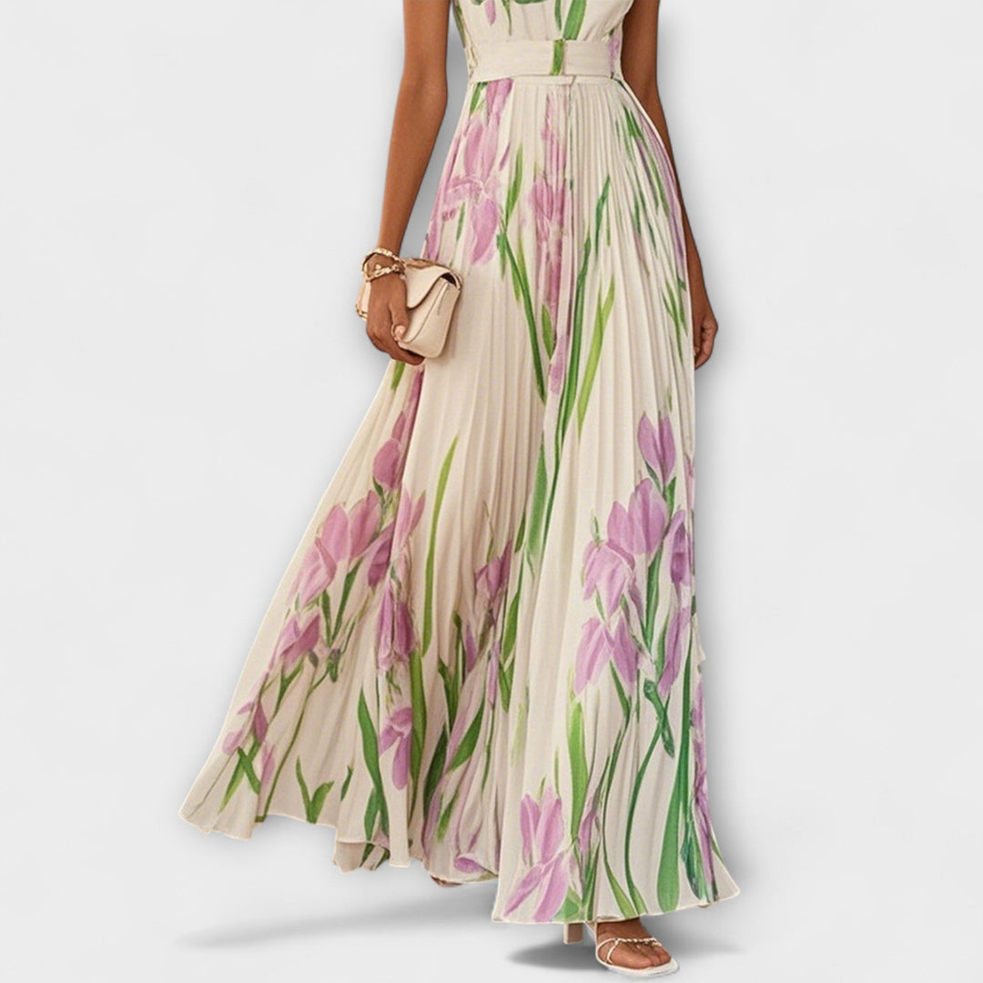 Tressa - Elegante Vestido Sin Mangas Con Estampado Floral