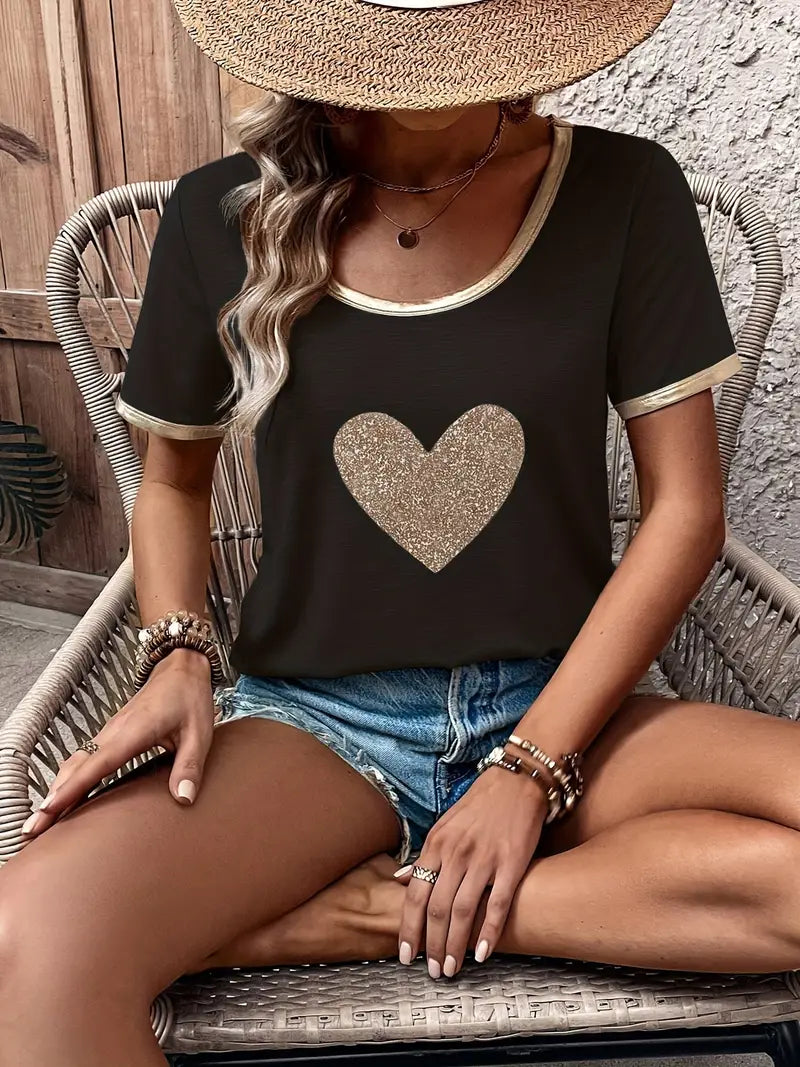 Lamprini - Elegante Camiseta De Manga Corta