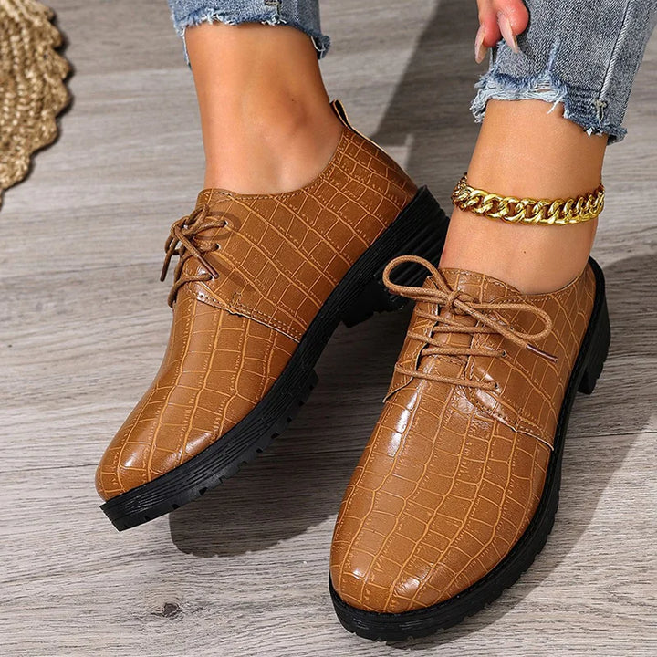 Niyra – Zapatos Derby Con Cordones y Suela Gruesa