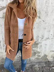Dorothie - Abrigo Con Cuello de Solapa y Bolsillos de Parche