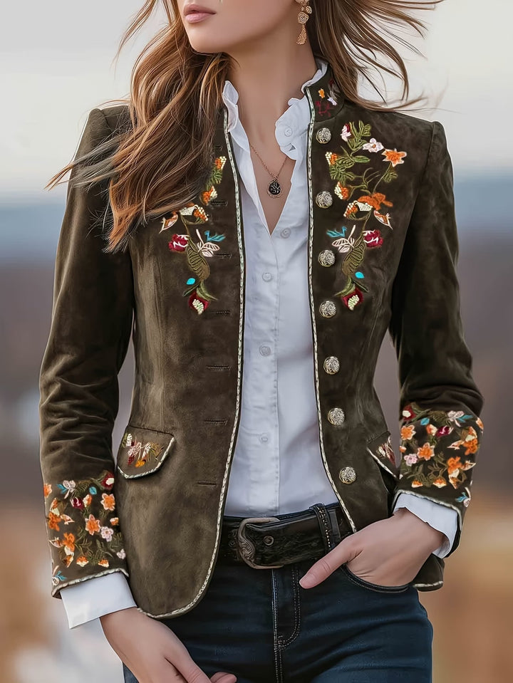 Anisaa - Chaqueta Elegante Con Cuello Alto