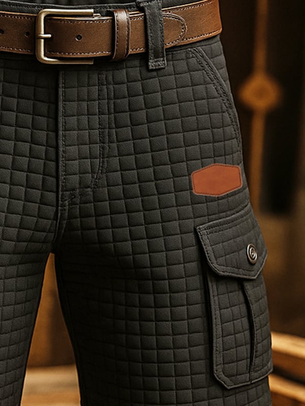 Pantalones Cortos Funcionales De Punto Vintage Para Hombre Con Corte Cuadrado