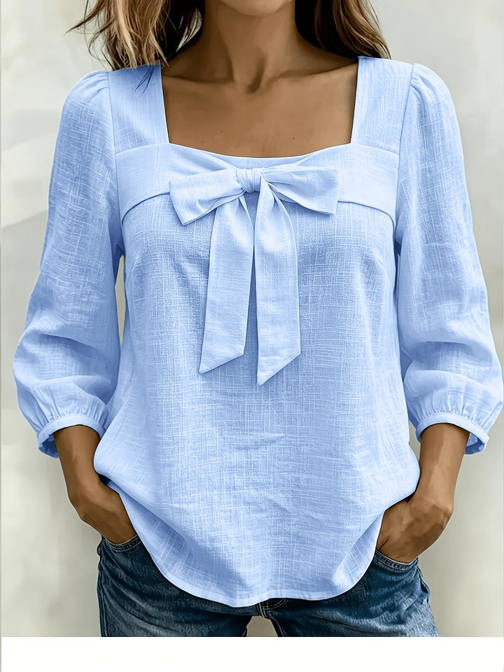 Monnie - Camisa Informal De Verano Con Lazo