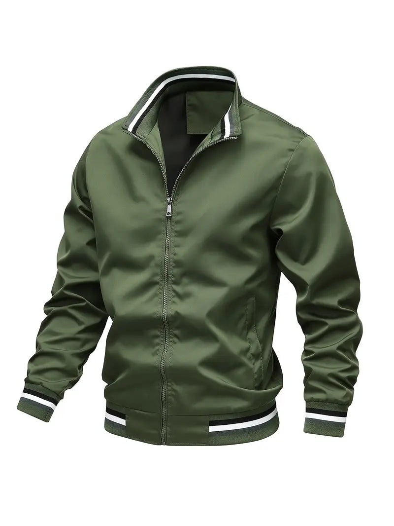 Stanton - Chaqueta Informal Con Cuello Alto Y Cremallera