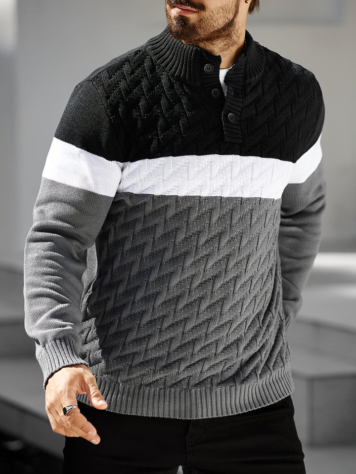 Lilfad - Jersey De Punto Informal Con Cuello De Pie