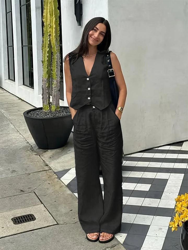 Jorja - Elegante Conjunto De Dos Pezas Sin Mangas