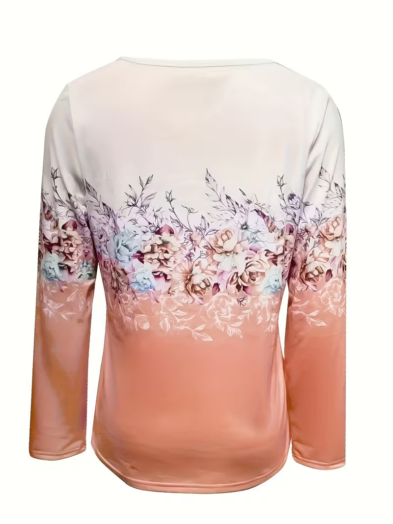 Tishna - Top Con Elegante Estampado Floral Gráfico