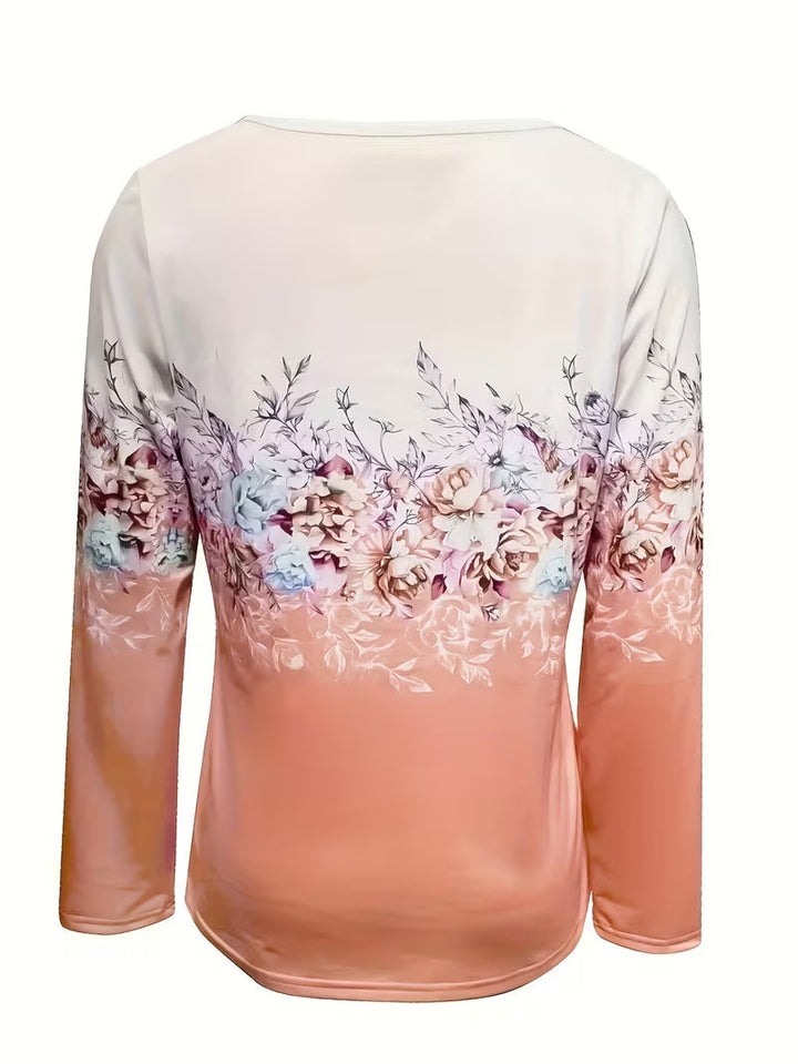 Tishna - Top Con Elegante Estampado Floral Gráfico