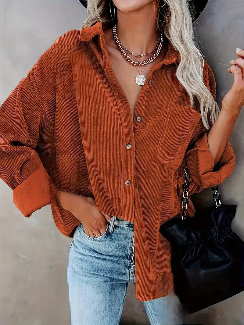 Irmela - Manga Larga Botón Camisa
