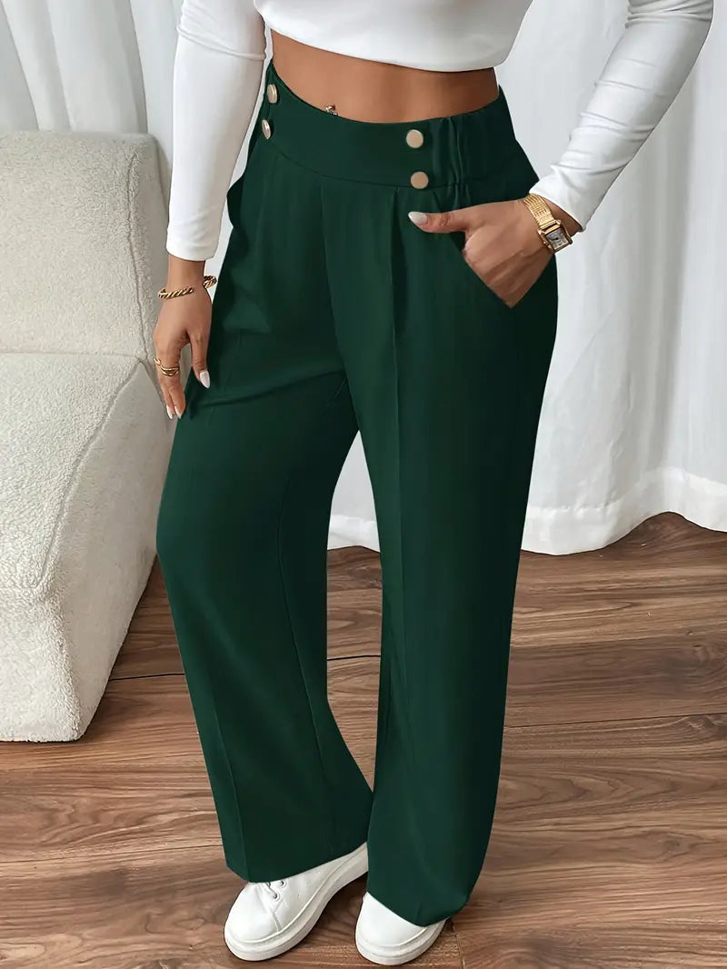 Orvella - Cómodos Pantalones Anchos Con Bolsillos