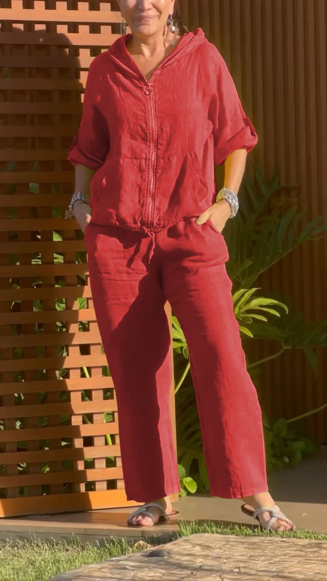 Pietra - Traje De Dos Piezas Con Capucha Y Cremallera