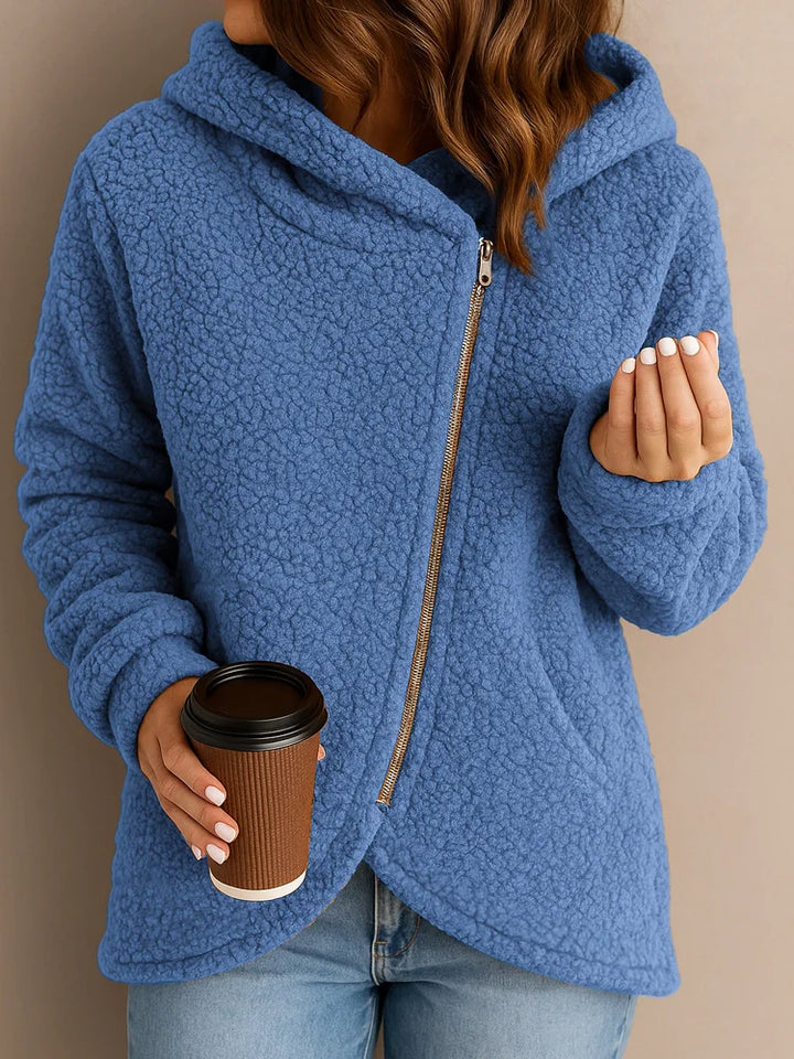 Wendie - Sudadera Con Capucha y Cremallera De Felpa Sherpa