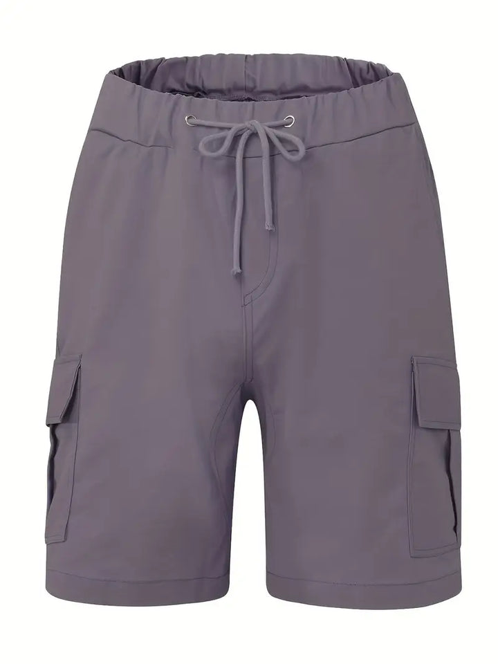 Jelte - Pantalones Cortos Cargo Informales Sin Elasticidad y Con Cordón