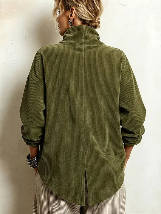 Lenneke - Chaqueta Oversize Con Cuello Asimétrico y Bolsillos