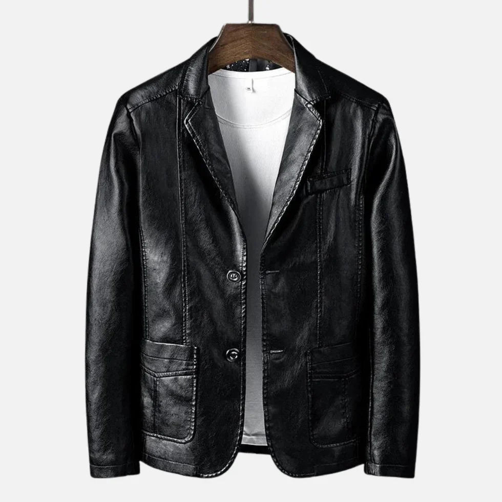 Heinz - Chaqueta De Cuero Vintage