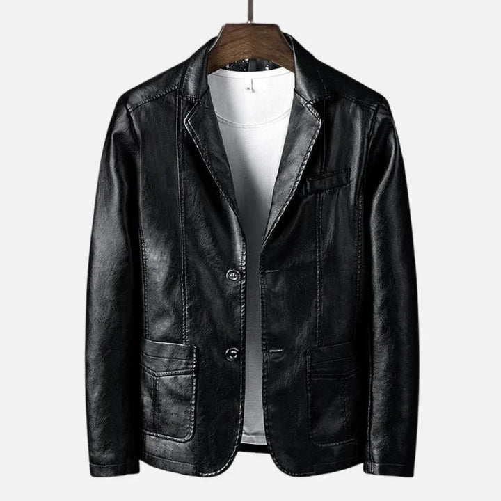 Heinz - Chaqueta De Cuero Vintage