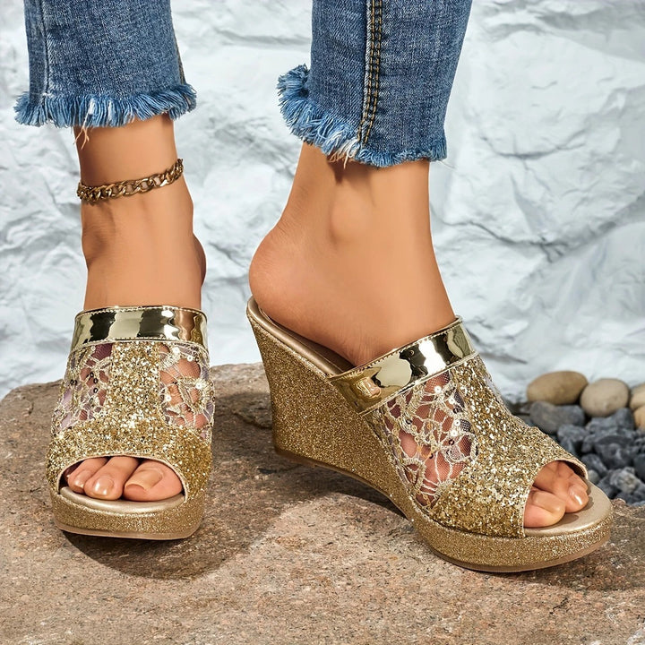 Alexis - Sandalias Elegantes De Tacón Alto Con Encaje
