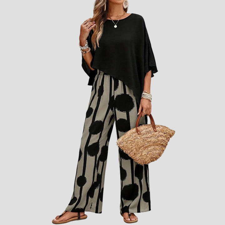 Paolina - Elegante Conjunto de Dos Piezas Estampado