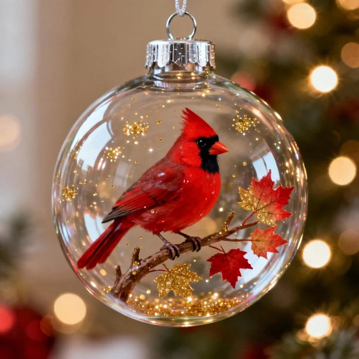 FrostFlight - Colección De Adornos Navideños De Cristal Con Simpáticos Pájaros