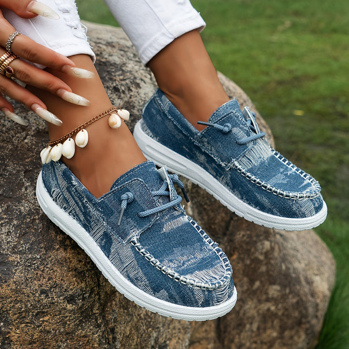 Aigerim - Zapatillas Planas Cómodas Con Cordones