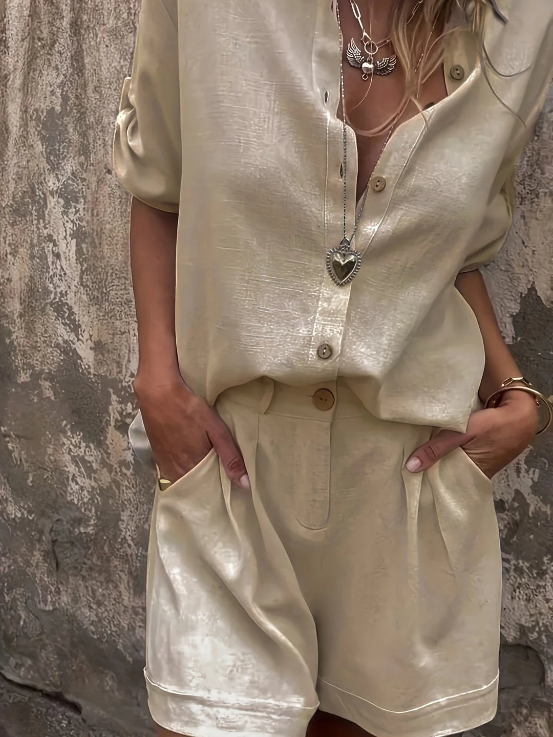 Arampatzi - Elegante Conjunto De Dos Piezas Para Verano