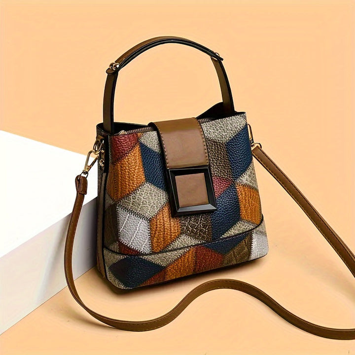 Maladho - Elegante Bolso Tipo Cubo Con Correa De Hombro Ajustable